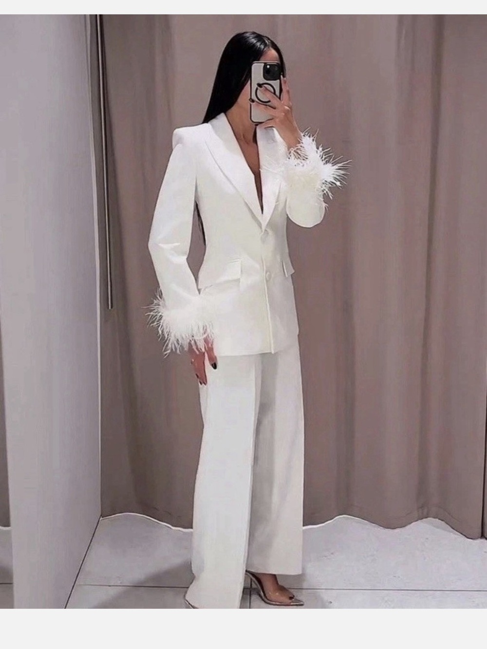 ZARA FEATHER BLAZER